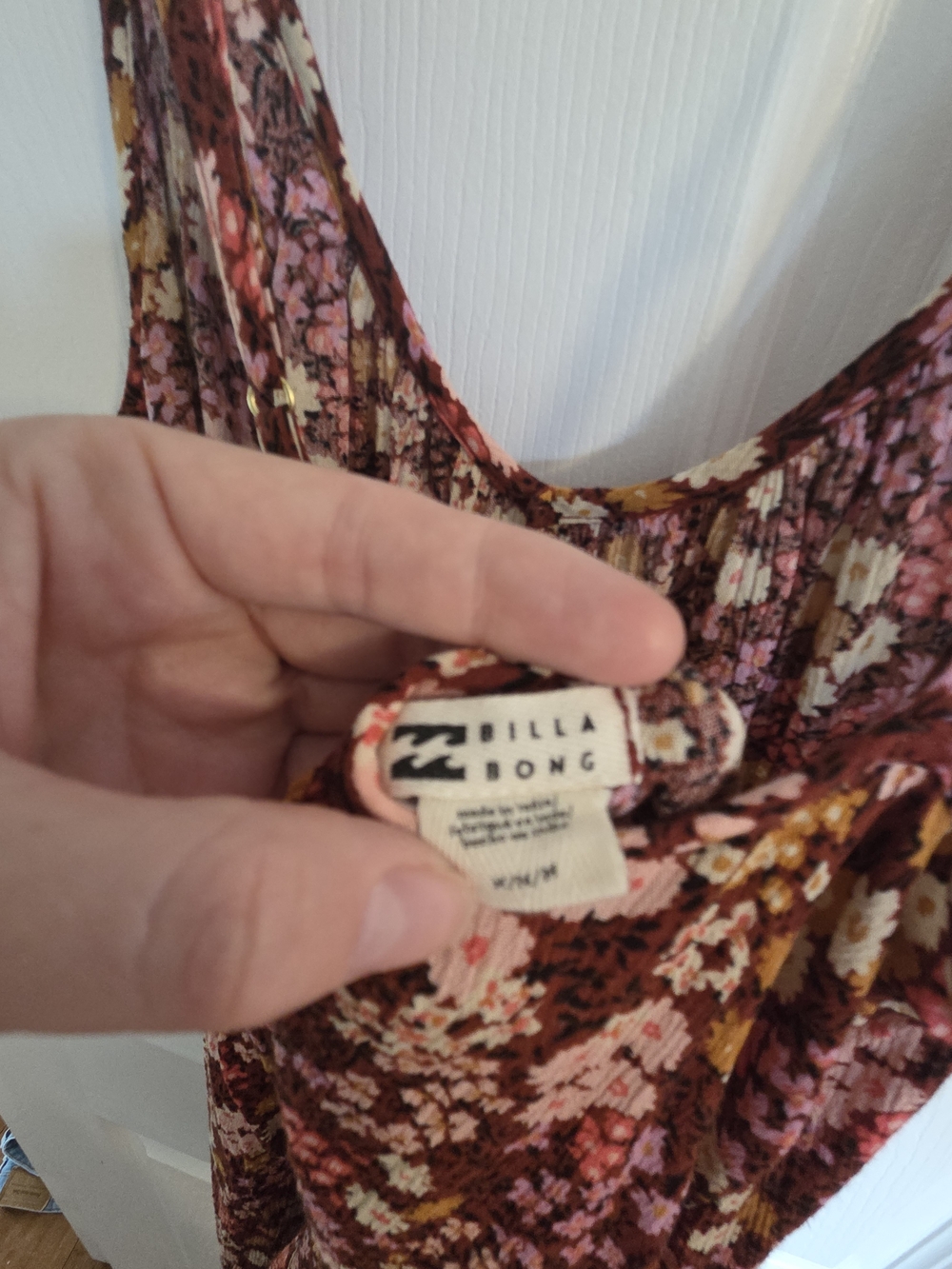 Billabong Pink Floral Pleated Dress